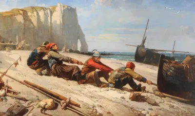 Hauling a Boat: Memories of Étretat Beach
