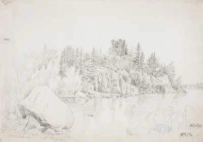 Hautasaari "Ludwigstein" Monrepos'n kartanon puistossa