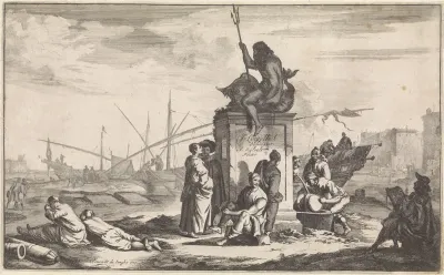 Haven met het standbeeld van Neptunus