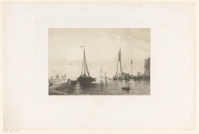 Haven met verschillende zeilschepen