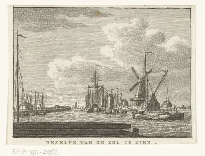 Haven van Stavoren vanaf sluis de Zijl gezien