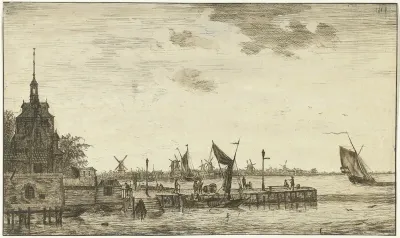 Havengezicht op het Oude Hooft te Rotterdam