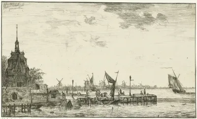 Havengezicht op het Oude Hooft te Rotterdam