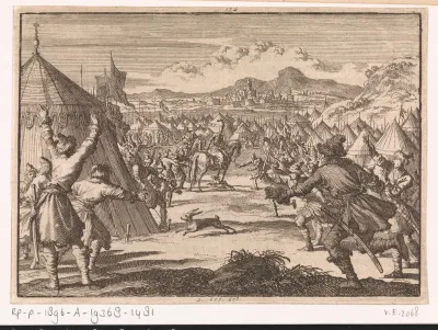 Hazen in het kampement van het Russische leger in Litouwen, 1658