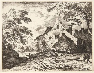 Høbunke ved et hus