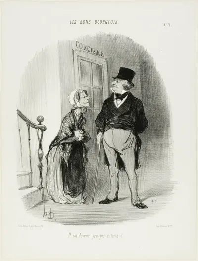 “He has become a Laaaand-Looooord!,” plate 18 from Les Bons Bourgeois