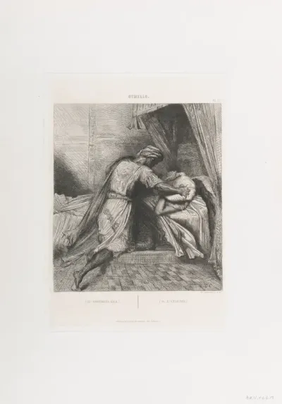 "He smothers her": plate 13 from Othello (Act 5, Scene 2)