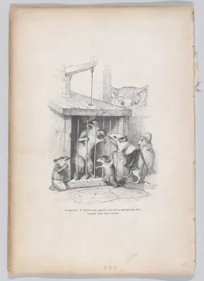 He tells us: don't cry, Act!, from "Scenes from the Private and Public Life of Animals"
