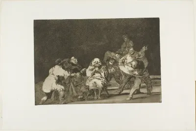 He who does not like thee will defame thee in jest, plate 17 from Los Proverbios