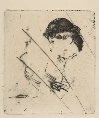 Head and Shoulders of a Young Woman in Profile I