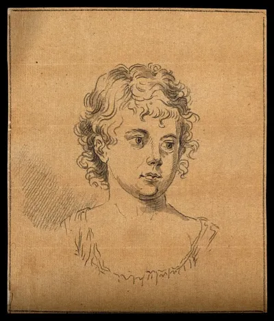 Head of a boy. Drawing, c. 1794