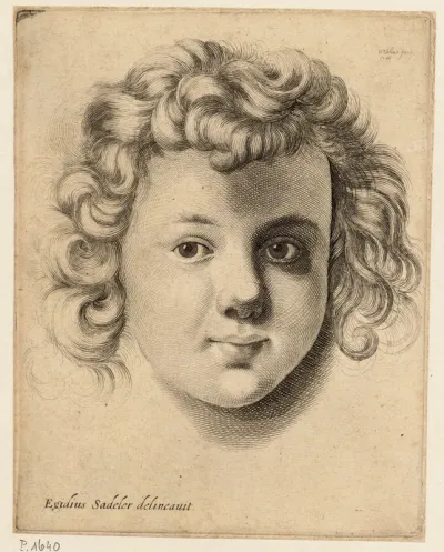 Head of a Child, after Sadeler