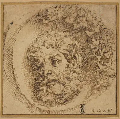 Head of a Faun in a Concave Roundel