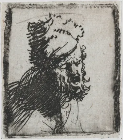 Head of a Man in a Fur Cap, Crying Out
