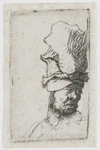 Head of a Man in a High Hat