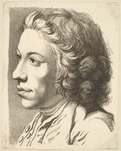 Head of a Man in Profile, from Livre de Têtes Gravées d'apres F. Boucher et Autres (Book of Heads Engraved after F. Boucher and Others)