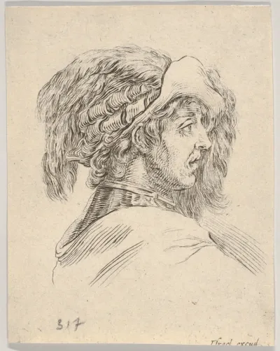 Head of a Man without a Beard, Turned in Profile to the Right (from Diverse Heads and Figures)