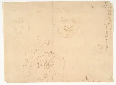 Head of a Satyr and Other Figure Studies