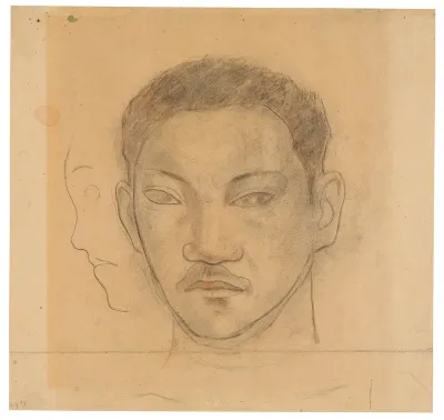 Head of a Tahitian with Profile of Second Head to His Right