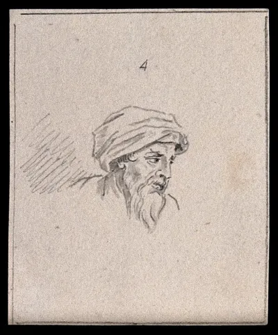 Head of a turbaned man