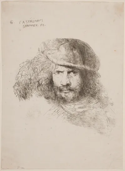 Head of a Young Man in a Feathered Hat (so-called Self-Portrait)