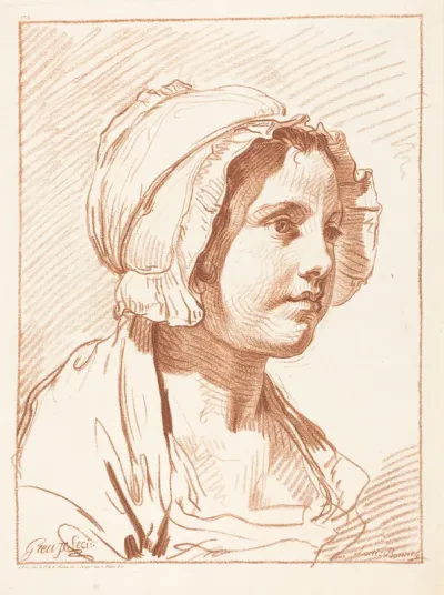 Head of a Young Woman Wearing a Cap