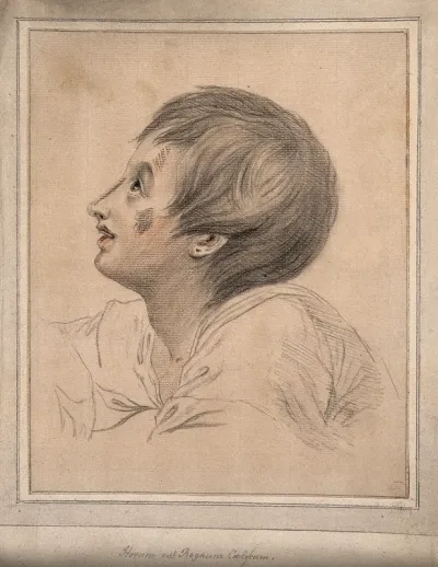 Head of a youth whose face is difficult to analyse physiognomically