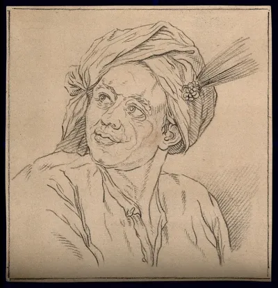 Head of an extraordinary man (according to Lavater)