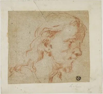 Head of Christ, in Three-Quarter Profile, to Right