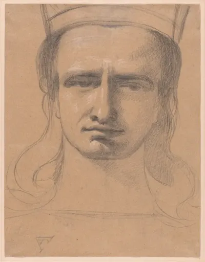 Head of King Solomon (recto); Classical Head (verso)