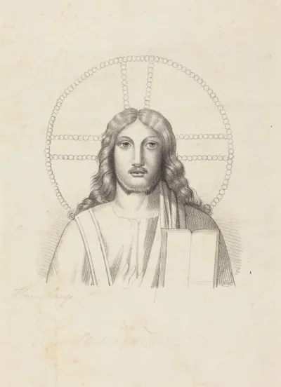 Head of Our Savior, from Arringhi's "Roma Subterranea"