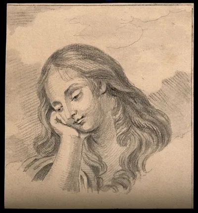 Head of the penitent Magdalene