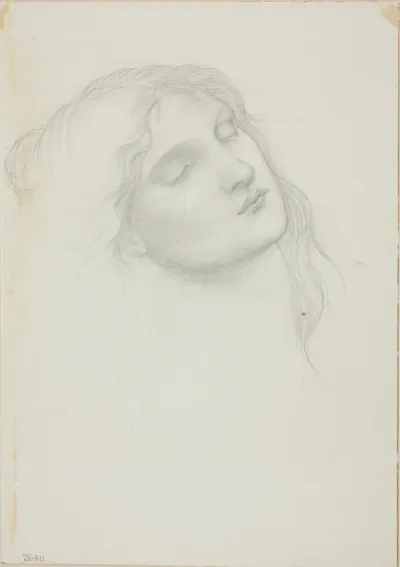 Head of Woman with Eyes Closed
