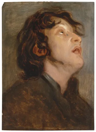 Head study of a young man