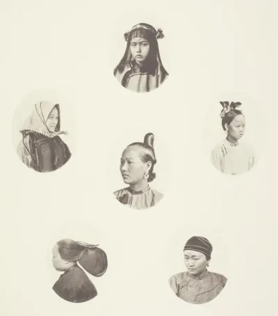 Headdress of Cantonese Girl; Winter Headdress; Coiffure of Swatow Woman; Coiffure of Swatow Woman; Coiffure of Ningpo Woman; Coiffure of Shanghai Woman