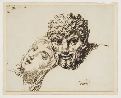 Heads of a faun and a reclining woman (Les têtes d'une jeune femme et d'un faune)