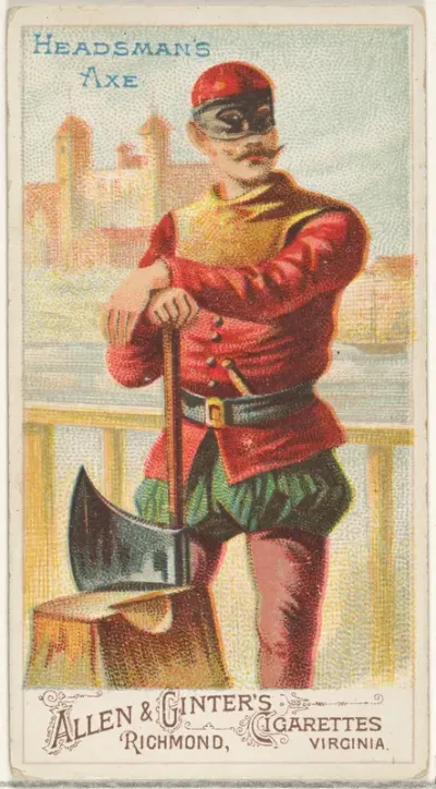 Headsman's Axe, from the Arms of All Nations series (N3) for Allen & Ginter Cigarettes Brands