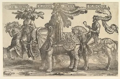 Hector, Alexander, Julius Caesar, from the Nine Heroes