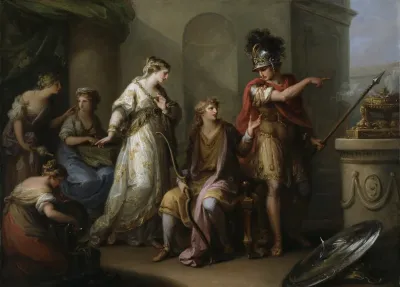 Hector Upbraiding Paris for his Retreat from Battle