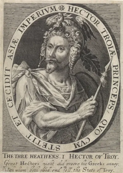 Hector van Troje als een van de negen helden