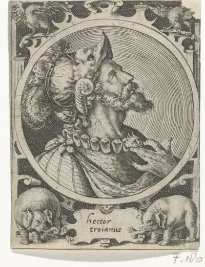 Hector van Troje als een van de negen helden