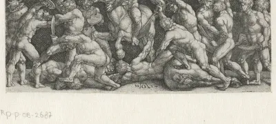 Hector vechtend tegen de Grieken