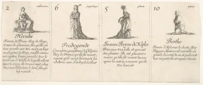 Hecube, Fredegonde, Ieanne Reyne de Naples, and Berthe, from "The Game of Queens" (Le Jeu des Reines Renommées)