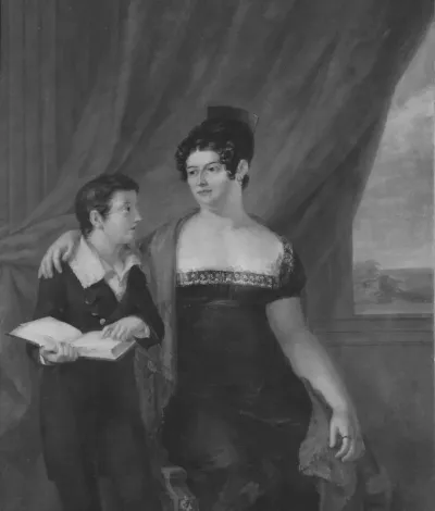 Hedvig Elisabet Lambertina von Schéele (1782-1858), married to the deputy assistant and art collector David Krutmejer With her son:  Nils Filip David Krutmejer (1807-1832)