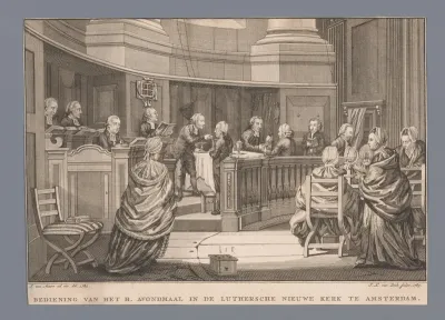 Heilig Avondmaal in de Nieuwe Lutherse Kerk te Amsterdam