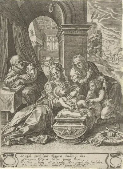 Heilig Familie met Anna en en Johannes de Doper