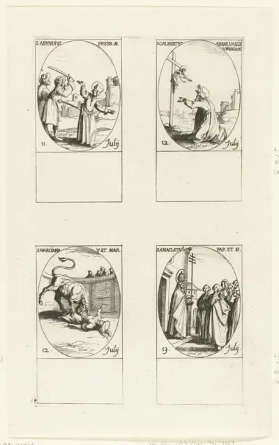 Heilige Abundius van Cordoba, Heilige Johannes Gualbertus, Heilige Marciana van Toledo/Caesarea, Heilige Anacletus (11-13 juli)