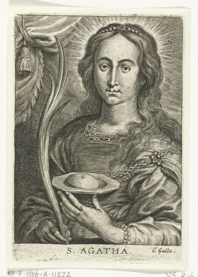Heilige Agatha met afgesneden borst