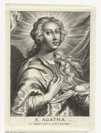 Heilige Agatha met afgesneden borst