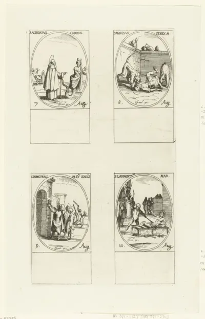 Heilige Albertus van Trapani, Heilige Marinus van Anazarbus, Heilige Demetrius en gezellen, Heilige Laurentius van Rome (7-10 augustus)